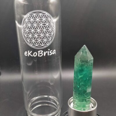 Botella de Acero -Fluorita Verde