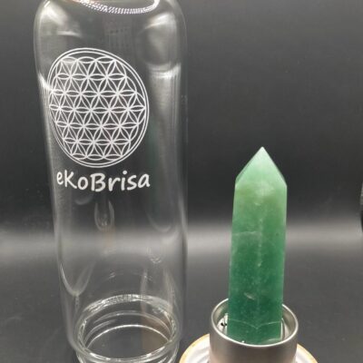 Botella de Bambú -Aventurina Verde