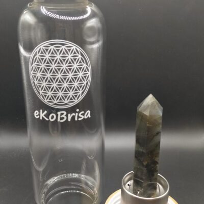 Botella de Bambú -Labradorita