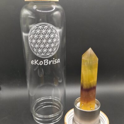 Botella de Bambú -Fluorita Amarillo